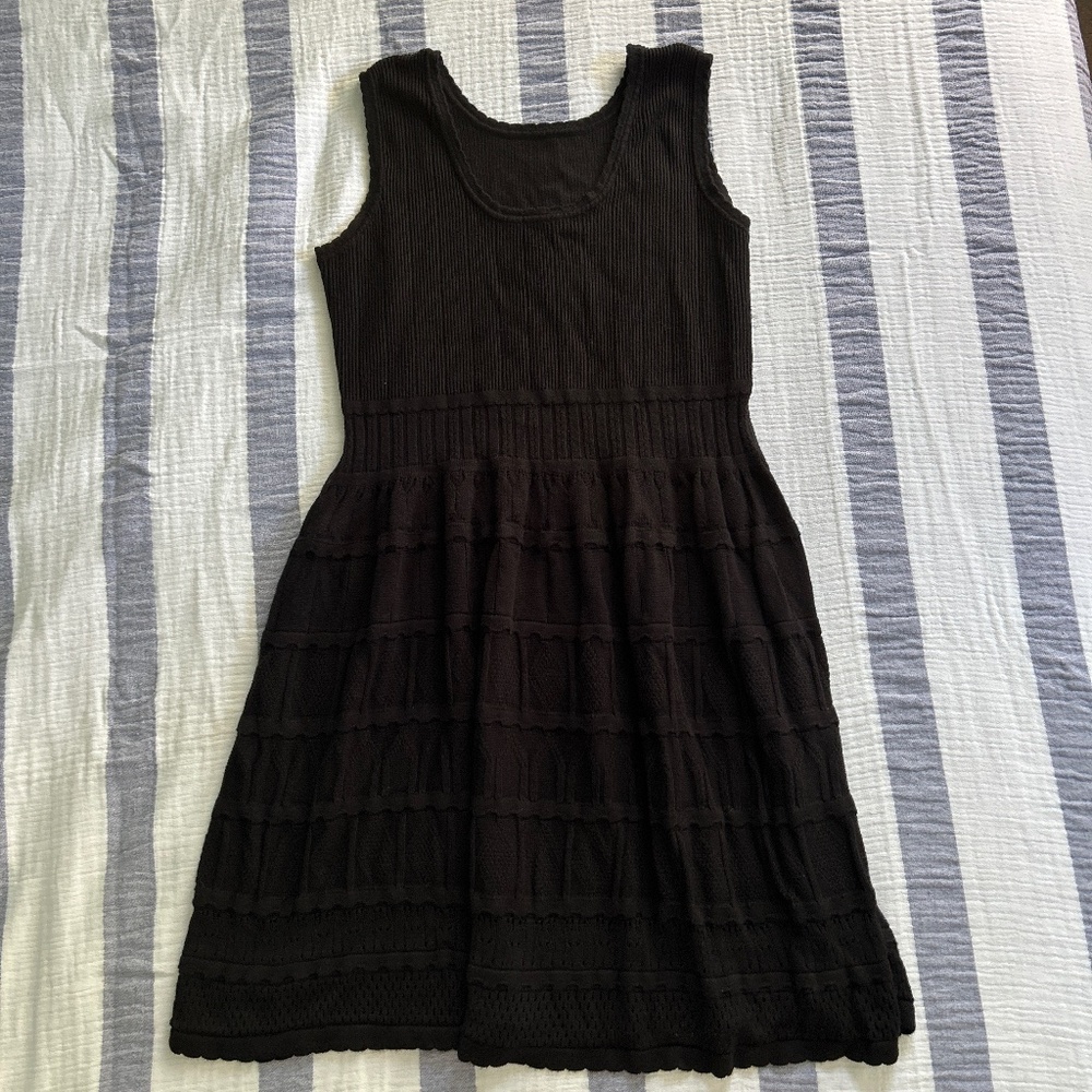 Amazon Fisoew Mini Tank Dress Knitted Crochet Hem Size XL